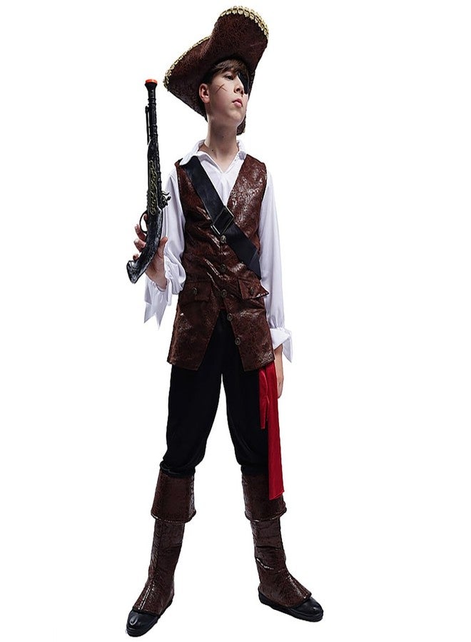 PGOND Boys Deluxe Pirate Costume with Hat Party Costume (13-14Y) - Image 4